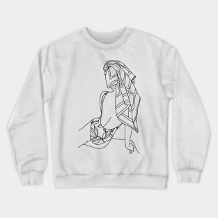 Summer Beach Babe with towel Crewneck Sweatshirt